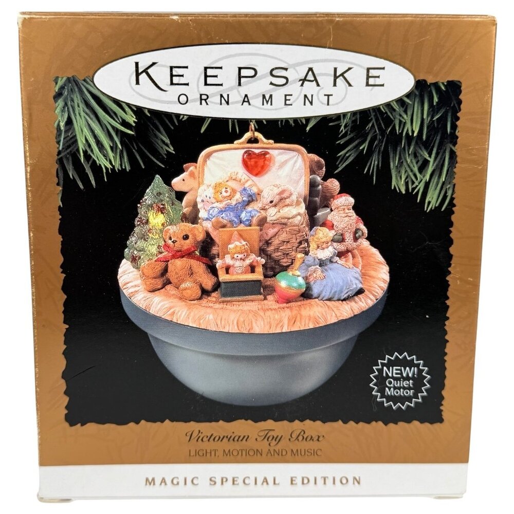 Hallmark Keepsake Ornament Victorian Toy Box Magic Light Motion 1995 Christmas - Picture 11 of 14